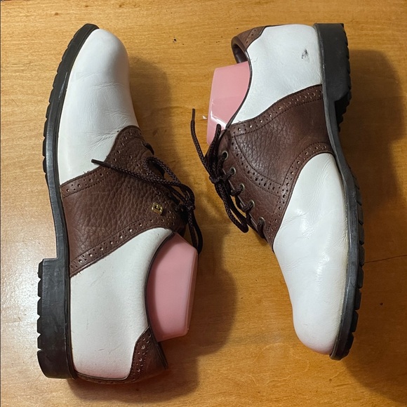 FootJoy Brown and White Leather Golf Shoes. Size 10.5 main image 7